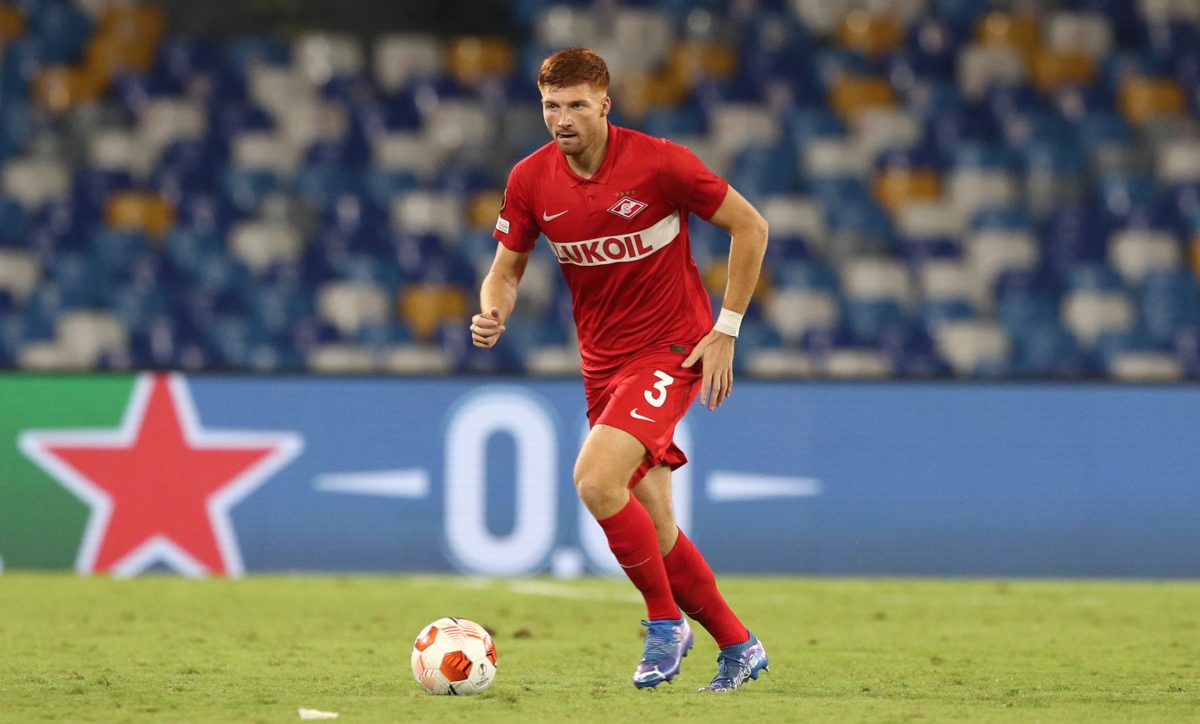 Maximiliano Caufriez of Spartak Moscow in action during the UEFA